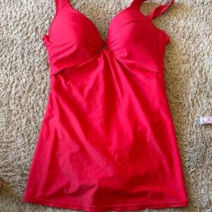 Women's Red One-Piece Swimdress - Classic Swim